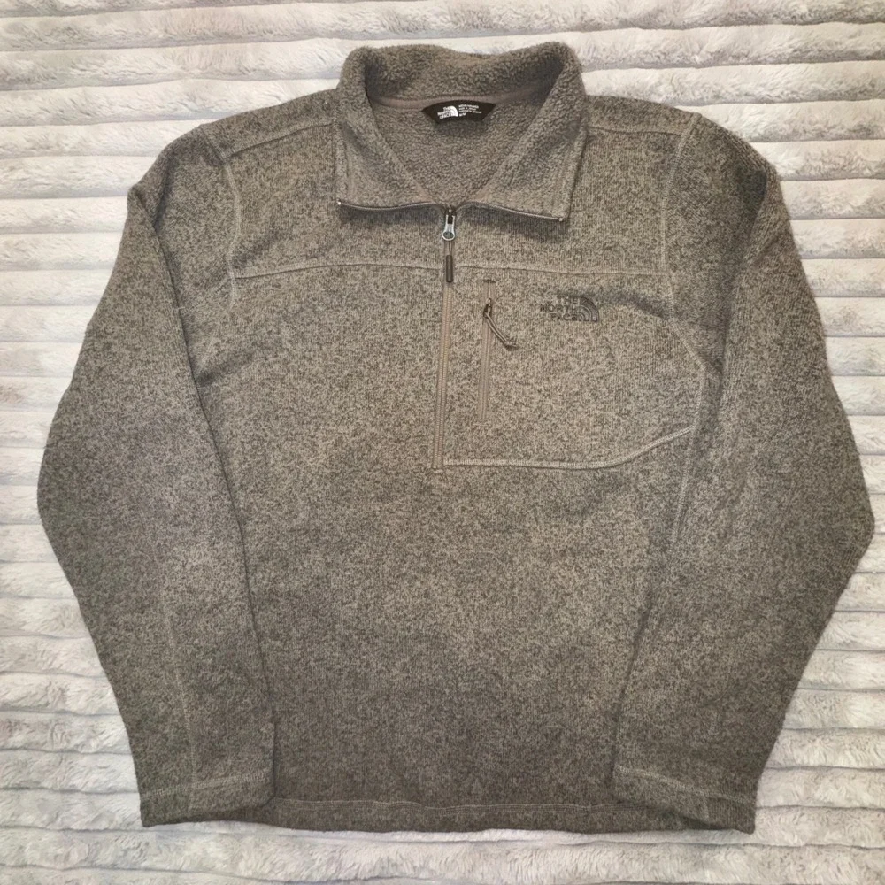 The North Face Men's Medium Green‎ Gordon Lyons 1/4-Zip Pullover Fleece Jacket